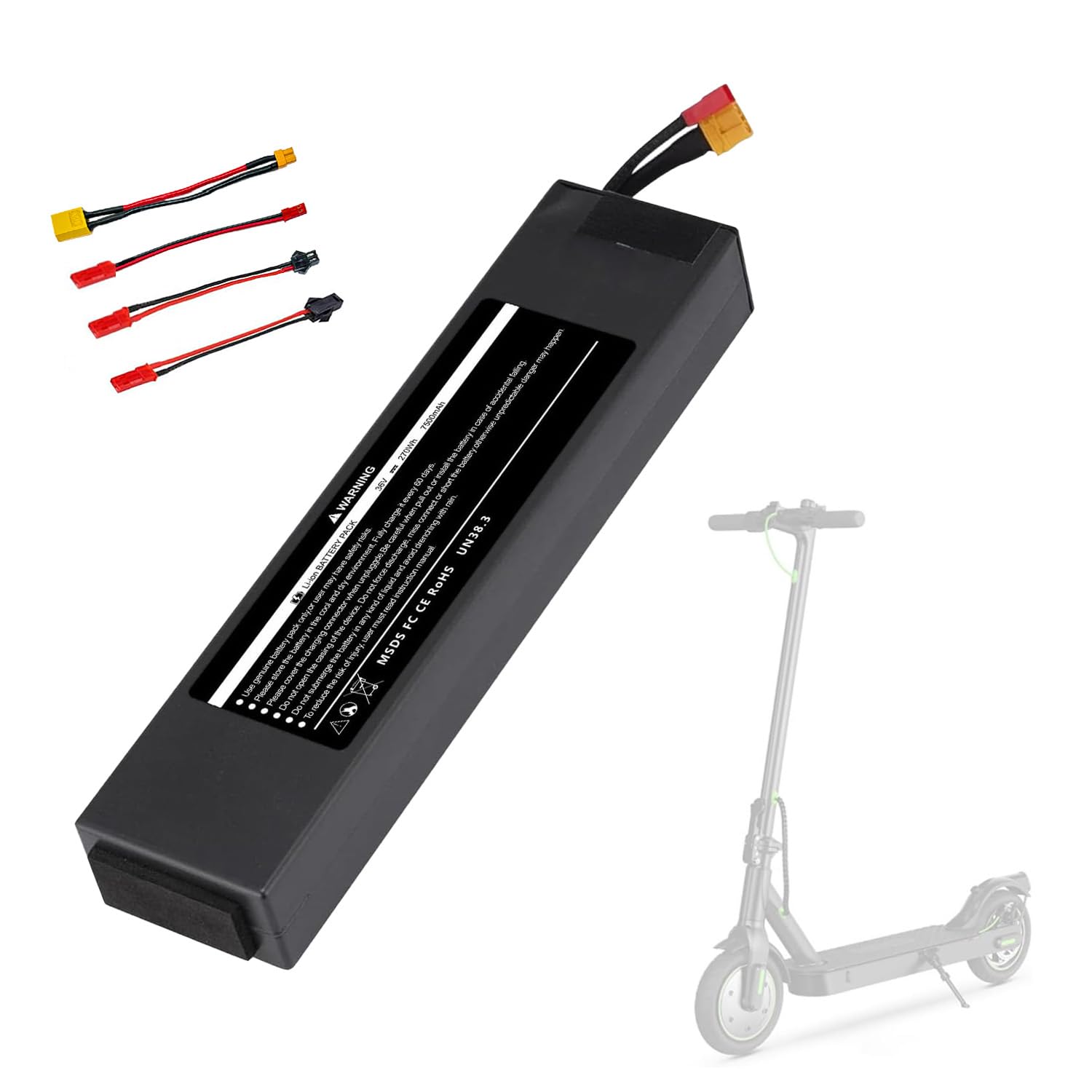 36V Electric Scooter Battery- 7500mAh High Capacity Battery Replacement for iScooter i9/i9 Pro or isinwheel S9/S9Pro/S9Max Scooters, Compatible with 5th Wheel V30 Pro Scooter
