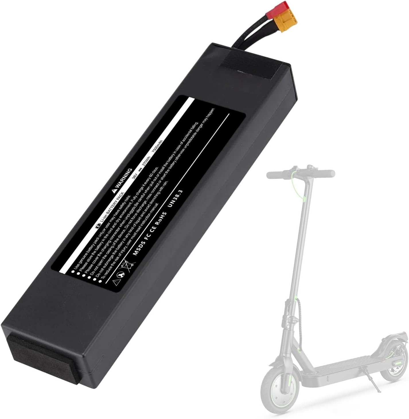 36V Electric Scooter Battery- 7500mAh High Capacity Battery Replacement for iScooter i9/i9 Pro or isinwheel S9/S9Pro/S9Max Scooters, Compatible with 5th Wheel V30 Pro Scooter