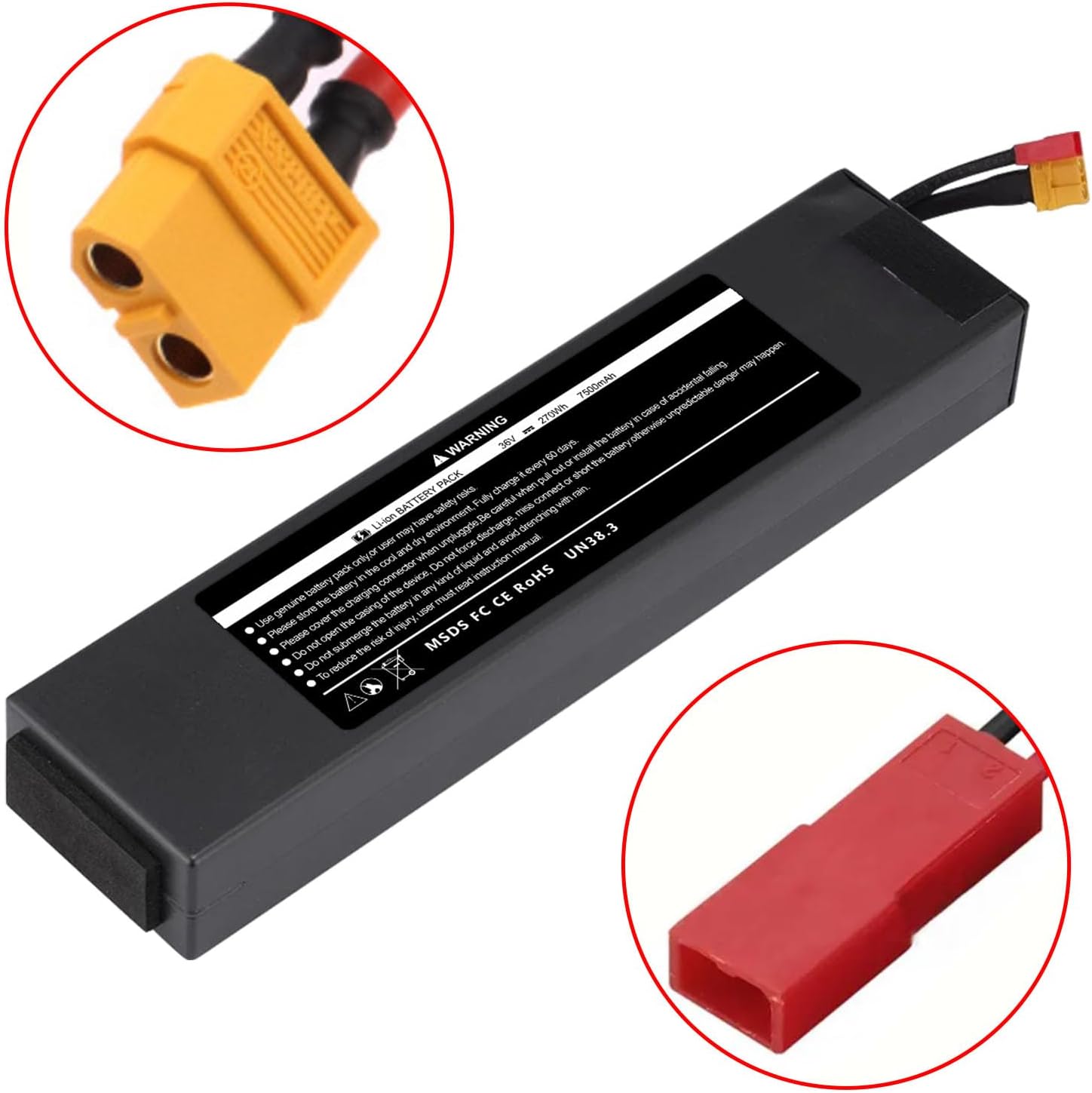 36V Electric Scooter Battery- 7500mAh High Capacity Battery Replacement for iScooter i9/i9 Pro or isinwheel S9/S9Pro/S9Max Scooters, Compatible with 5th Wheel V30 Pro Scooter
