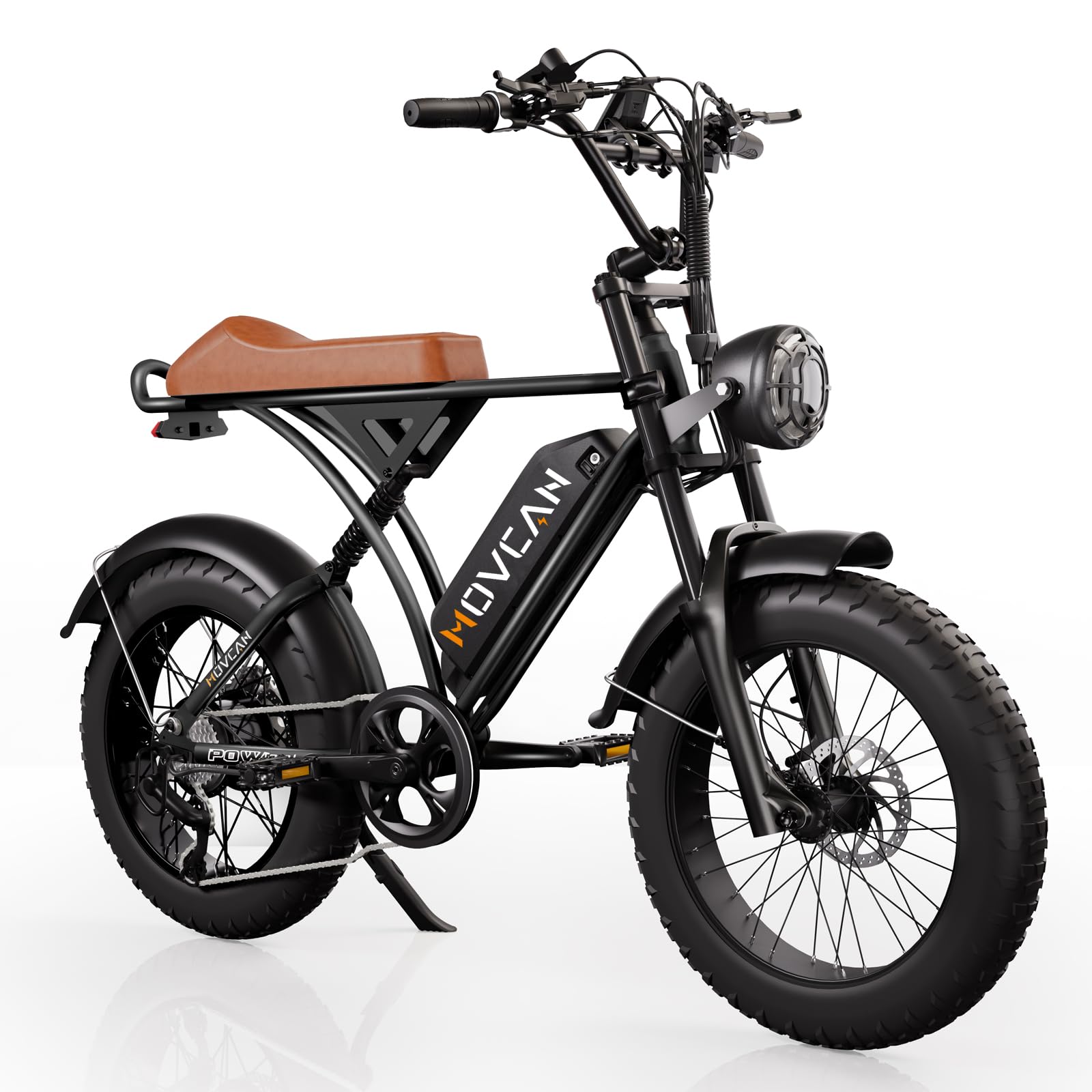 Movcan V60 Series Electric Bike for Adults,1000W/1500W, 30/33MPH,48V 15.6/18.2 Battery,Up to 80Mile Dual Hydraulic Brake,20" Fat Tire,7-Speed Motorcycle Ebike for Commuting/Off-Roading