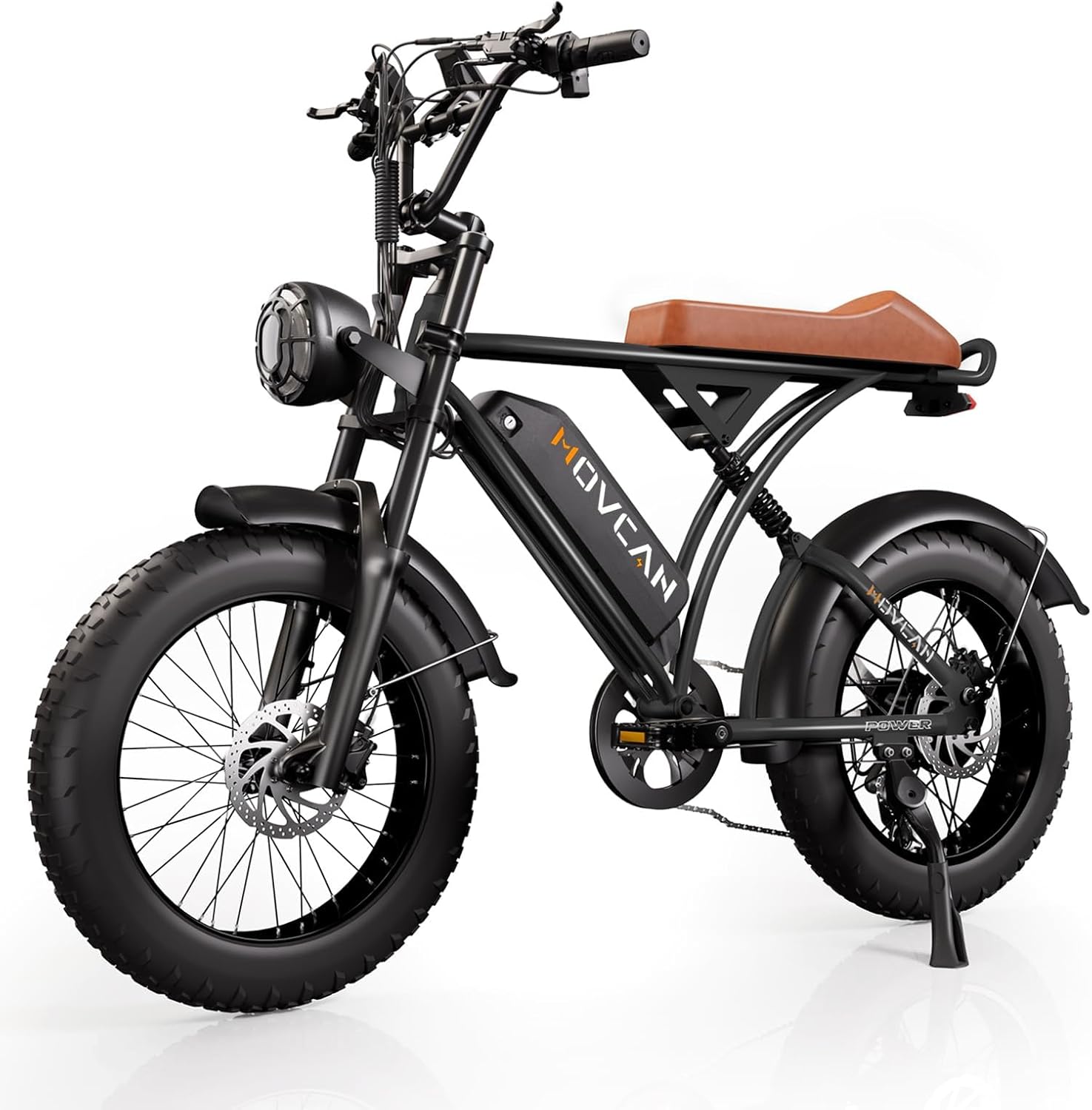 Movcan V60 Series Electric Bike for Adults,1000W/1500W, 30/33MPH,48V 15.6/18.2 Battery,Up to 80Mile Dual Hydraulic Brake,20" Fat Tire,7-Speed Motorcycle Ebike for Commuting/Off-Roading