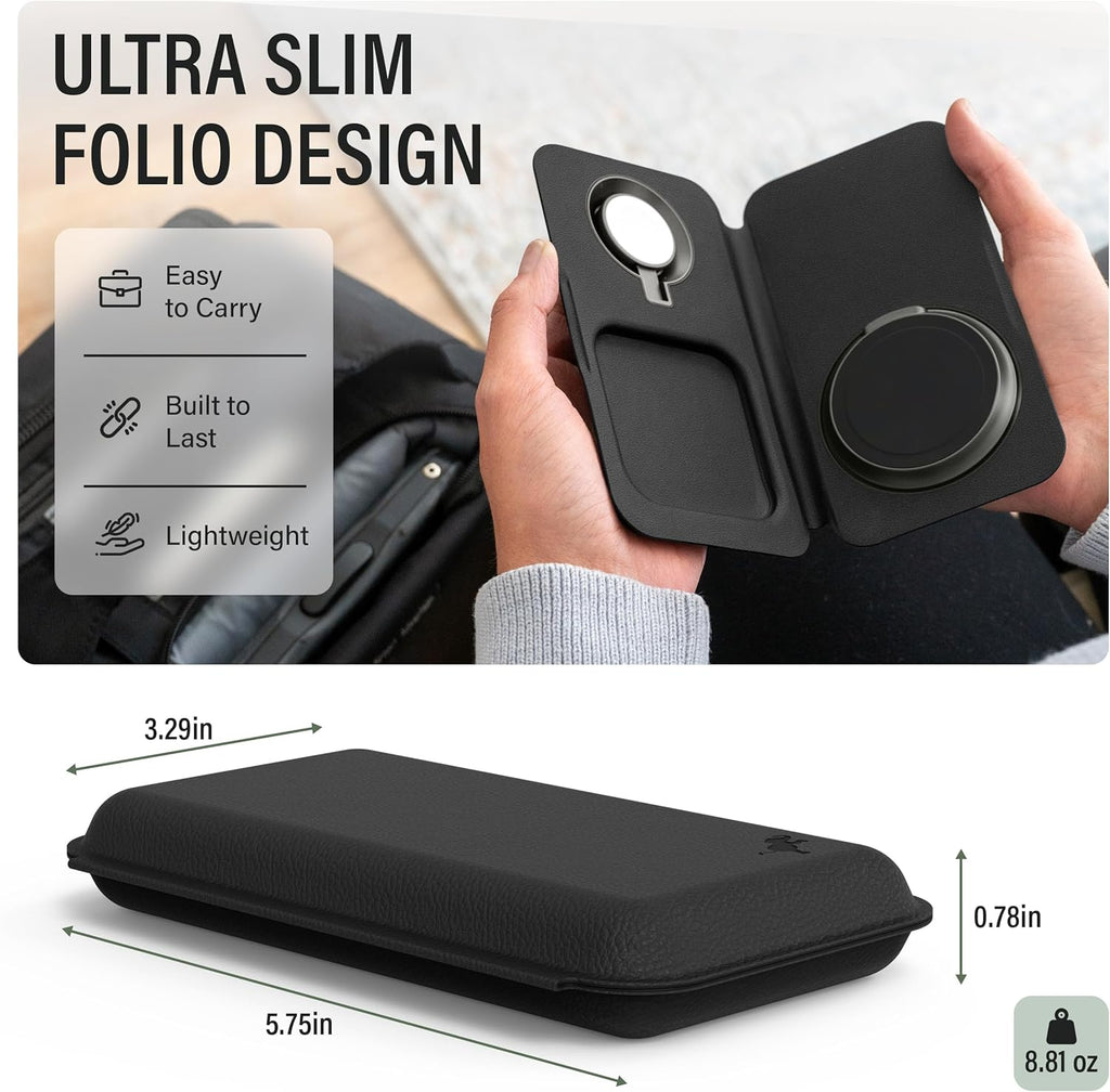 Nimble Fold 3-in-1 Wireless Charging Station for iPhone & AirPods, MagSafe Compatible 15W Qi2 Charging Stand, Wireless Charger Dock for iPhone 17/16/15/14/13/12 (36W Adapter & USB-C Cable Included)
