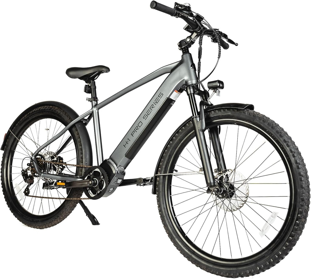 H-1 Pro Series Compass Electric Bicycle with 20 mph Max Speed, 500W Mid Motor, and Up to 51 Miles of Range